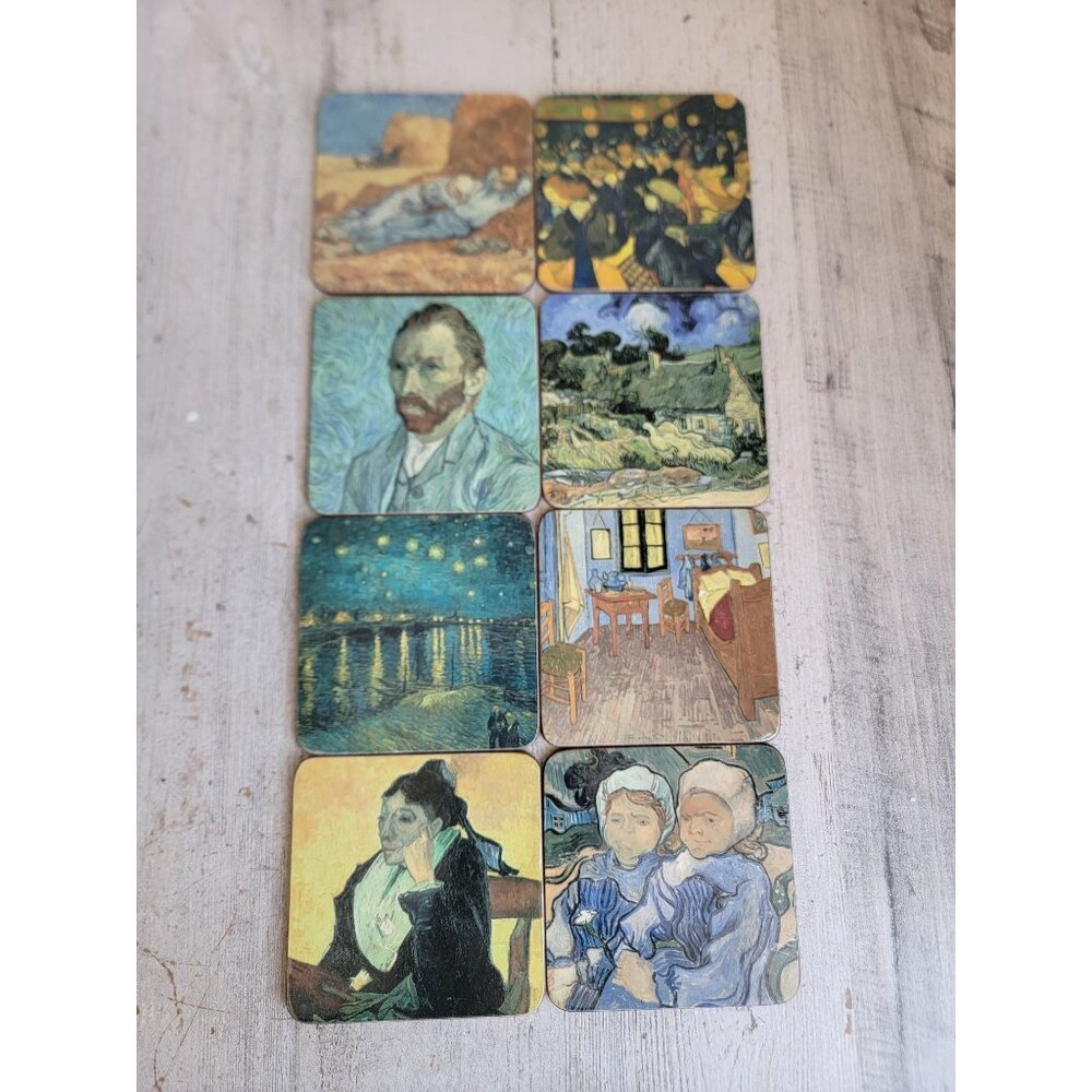 Van‎ Gogh drink coaster art set sunflower unique home decor